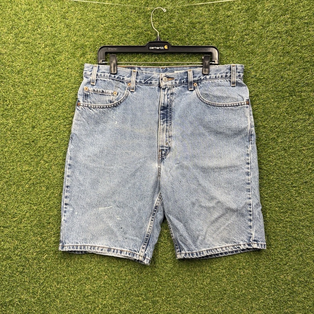 Levis 505 Jean Shorts Mens 38 Denim Jorts Baggy Loose Skater Casual 90s Workwear